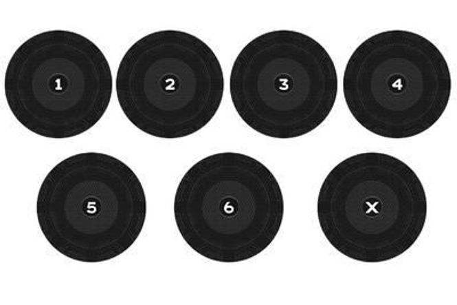 Hovedbilde Objective Markers for 40K 10th ed (Gamemat.eu)