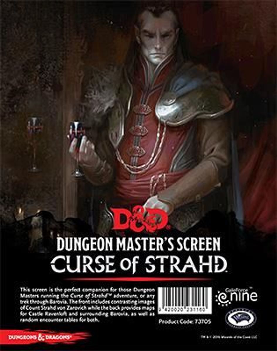 D&D Curse of Strahdholme DM Screen