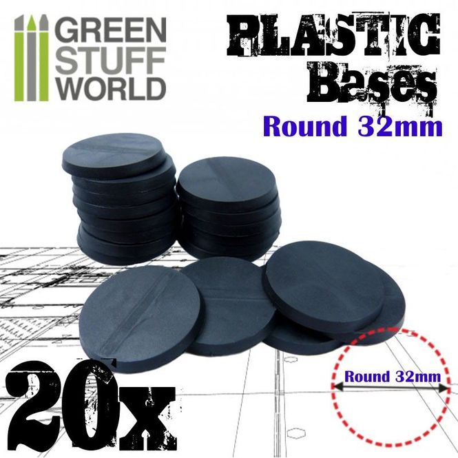 Hovedbilde GSW Plastic Round Bases 32mm (3mm) x 20