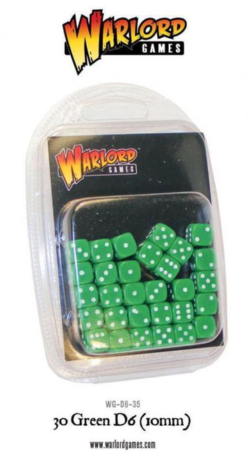 Hovedbilde 30 Green 10mm D6 (Warlord)