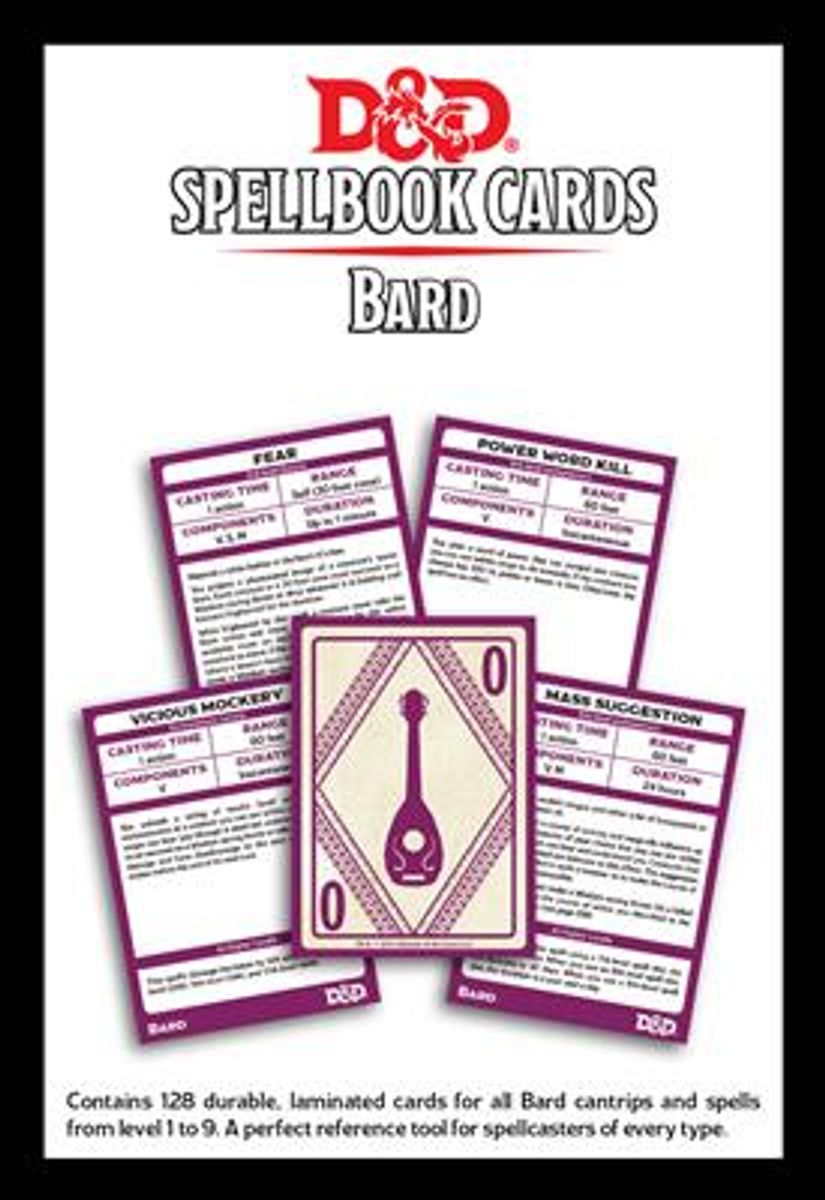 D&D Spellbook Cards Bard (GF 9)