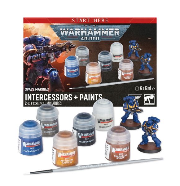 Hovedbilde Space Marine Intercessors + Paints