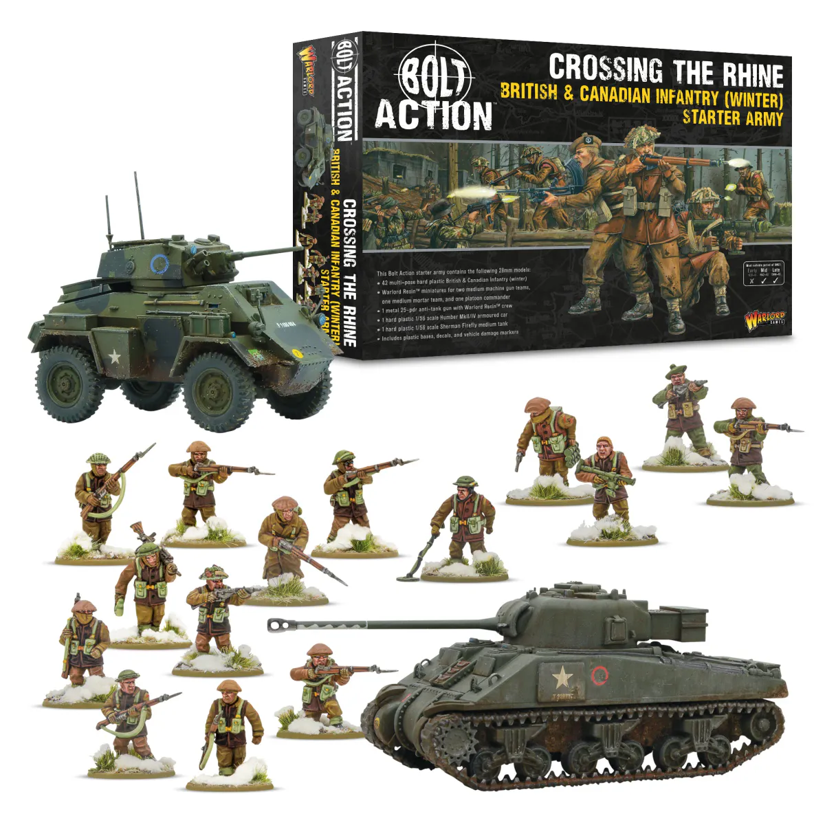 British & Canadian Winter Starter Army - Crossing the Rhine (Warlord)