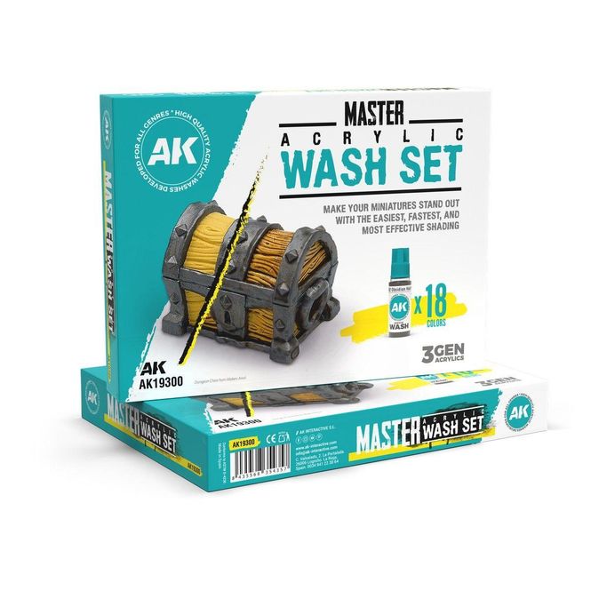 Hovedbilde Master Acrylic Wash Set Full Range 18 Colors (AK)