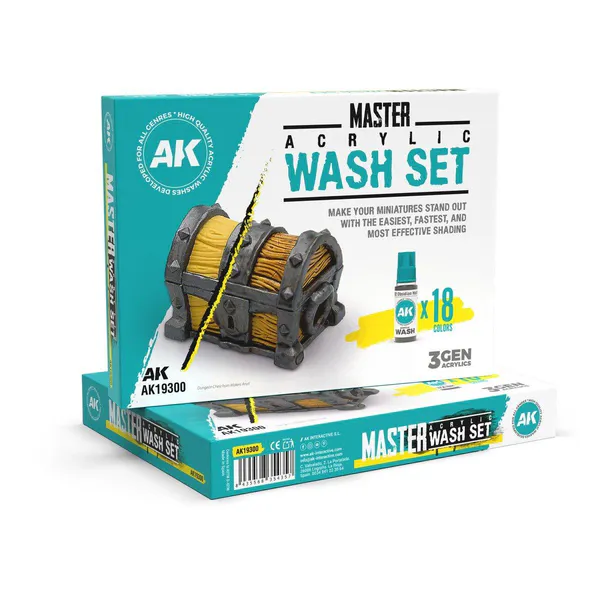 Hovedbilde Master Acrylic Wash Set Full Range 18 Colors (AK)
