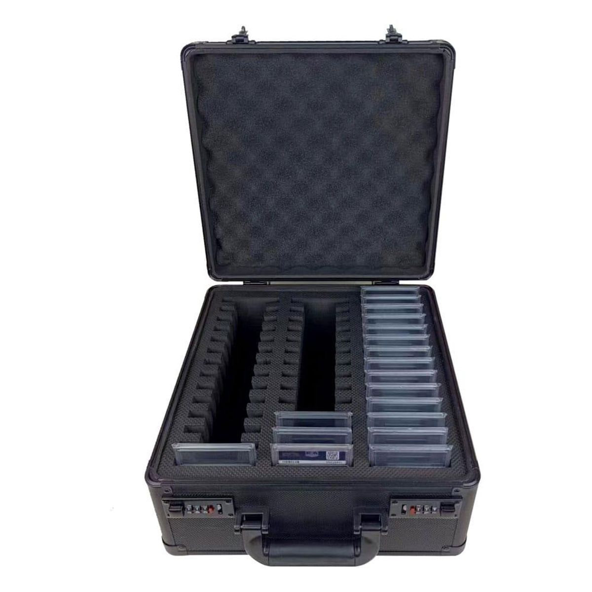 Evoretro Trading Card Suitcase Black for 42 Graded Cards