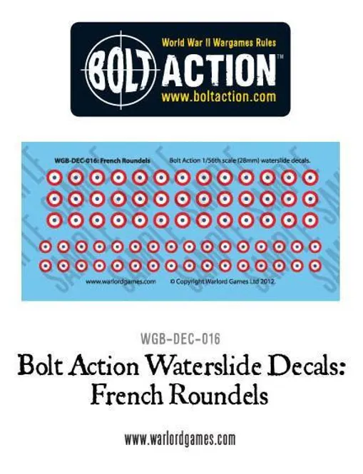 Hovedbilde French Roundels Waterslide Decals (Warlord)
