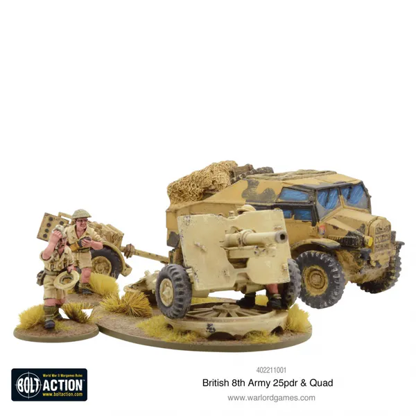Hovedbilde British 8th Army 25 Pounder,  Quad Tractor & ...
